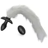 Kinky Puppy Plug vibrant avec Queue blanche Tail Curve 9 x 3.7cm Queue 30cm